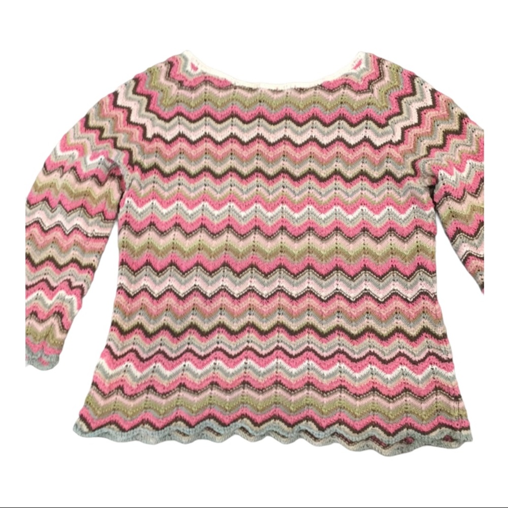 Sigrid Olsen Flame Stitch Crochet Sweater - Picture 2 of 8